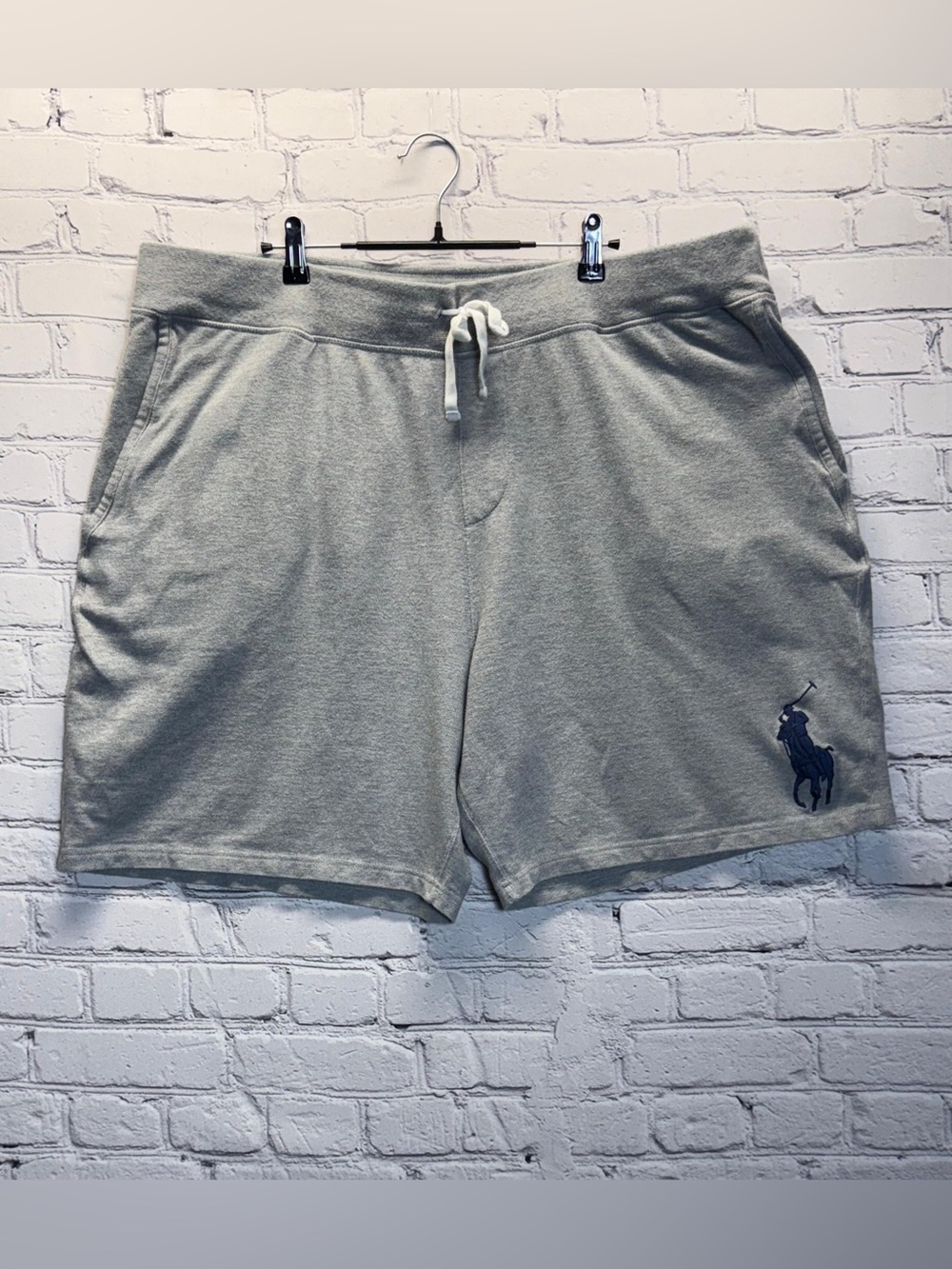 Polo Ralph Lauren Drawstring Big Pony Mesh Shorts Grey Men’s Big Tall Size 3XB